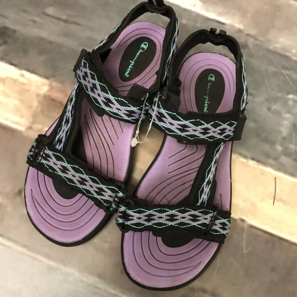 Champion strappy sandals adventure hiking water shoes youth‎ kids size 2